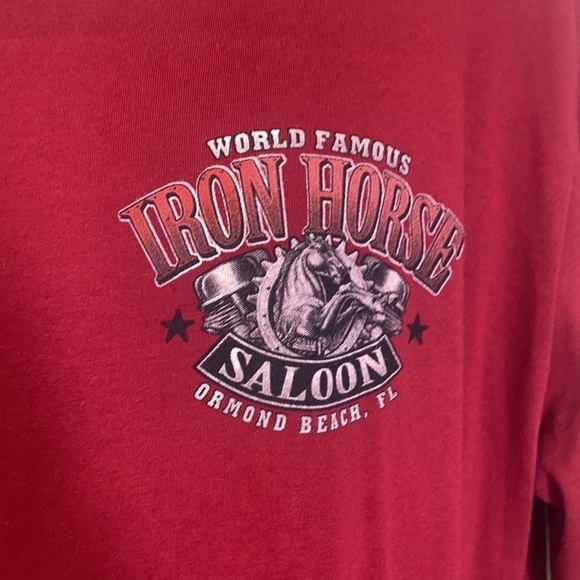 Next Level - Vintage Iron Horse Saloon Bike Week 2018 Long Sleeve Shirt Size L - Picture 3 of 11